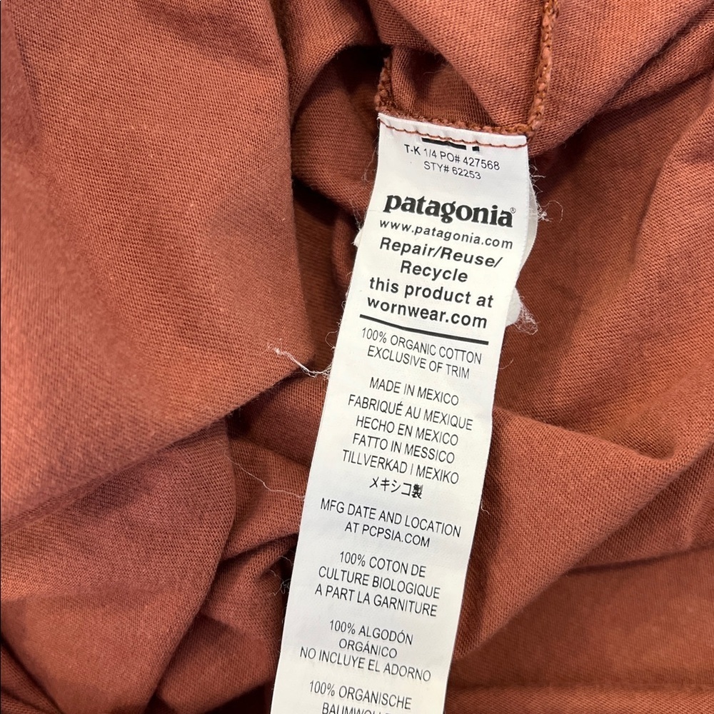 Patagonia split the peak long sleeve tee shirt xl size 14 skiing snowboarding - Picture 4 of 5